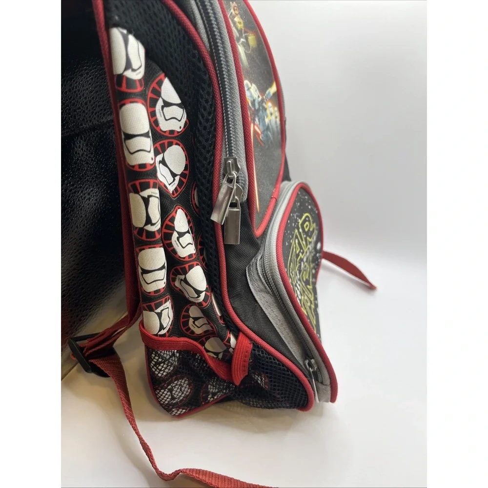 Star Wars The Force Awakens Backpack Kylo Ren Stormtroopers 12in Red and Black‎